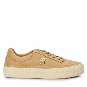 Teniszcipő Tommy Hilfiger Vulc Sneaker Linnen FW0FW07673 Barna kép