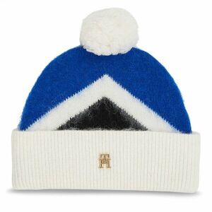 Sapka Tommy Hilfiger Th Evening Pompom Beanie Argyle AW0AW15305 Kék kép