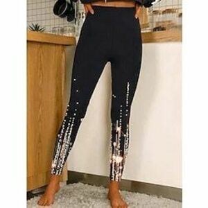 női alkalmi / sportos athleisure harisnya leggings mintás bokáig érő nadrág hétvégi jóga sztreccs grafikai nyomatok virág / virágos haskontroll popsi lift magas derék vékony e xxl Lightinthebox kép