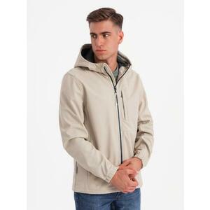 Férfi SOFTSHELL dzseki fleece középrésszel - homok V4 kép