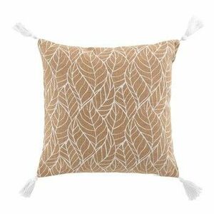 Párnák Douceur d intérieur COUSSIN DEHOUS. COMPR. POMPONS 40x40 CM JUTE IMPRIME/POLYCOTON U kép