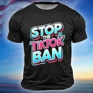 férfi tiktok b rednote póló rövid ujjú póló 3d nyomtatott legénynyakú ing divat napi utcai világoskék fekete fehér nyári tavaszi ruházat ruházat s m l xl xxl xxxl Lightinthebox kép