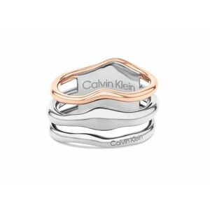 Calvin Klein Calvin Klein Divatos női bicolor acél gyűrű CK Wavy 35000651 58 mm kép