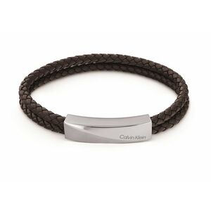 Calvin Klein Calvin Klein Dupla bőr karkötő acél dísszel Braided 35000098 kép