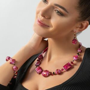 Lampglas Lampglas Lenyűgöző nyaklánc Berrylicious Gem 24 karátos arannyal, Lampglas NRO15 gyöngyökkel kép