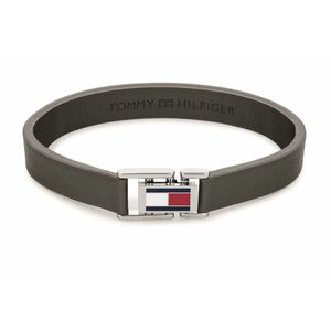 Tommy Hilfiger Tommy Hilfiger Szürke bőr karkötő acél csattal 2790428 kép