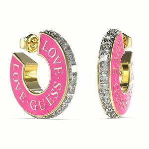 Guess Guess Divatos aranyozott fülbevaló cirkónium kövekkel Love Guess JUBE04083JWYGFCT/U kép