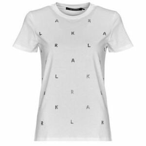 Rövid ujjú pólók Karl Lagerfeld RHINESTONE KARL T-SHIRT kép