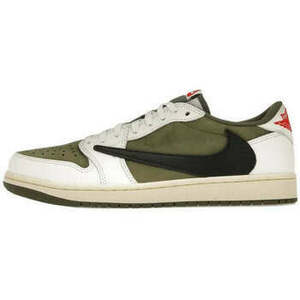 Divat edzőcipők Nike Air Jordan 1 Retro Low OG SP Travis Scott Medium Olive kép