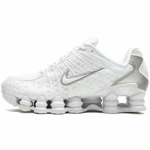 Divat edzőcipők Nike Shox TL White Metallic Silver Max Orange kép