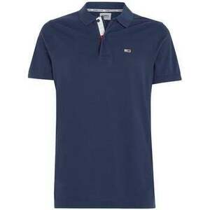 Pólók / Galléros Pólók Tommy Jeans Slim Flag Placket Polo Shirt Twilight Navy kép