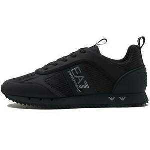 Divat edzőcipők Ea7 Emporio Armani Woven Runner Trainers Triple Black/Silver kép