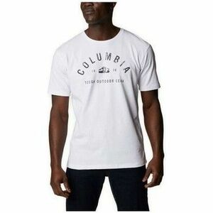 Pólók / Galléros Pólók Columbia M GRAPHIC SS TEE BLANC kép