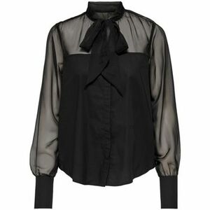 Blúzok La Strada shirt Costel L/S- Black kép