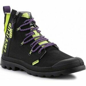 Magas szárú edzőcipők Palladium Pampa Lite Lace It Black/Wild lime 78353-099-M kép