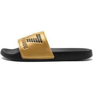 strandpapucsok Ea7 Emporio Armani Visibility Logo Slides Shiny Gold/Black kép