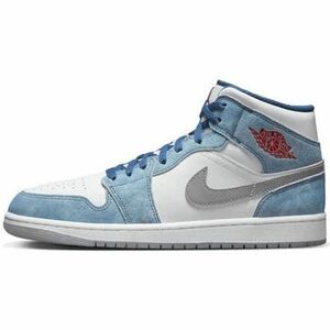 Divat edzőcipők Nike Air Jordan 1 Mid French Blue Fire Red (GS) kép