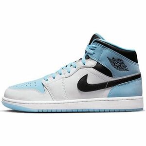 Divat edzőcipők Nike Air Jordan 1 Mid SE Ice Blue Black kép