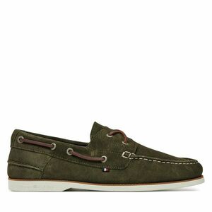 Félcipő Tommy Hilfiger Th Boat Shoe Core Suede FM0FM05387 Zöld kép