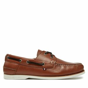 Félcipő Tommy Hilfiger Th Boat Shoe Core Lth FM0FM05569 Barna kép