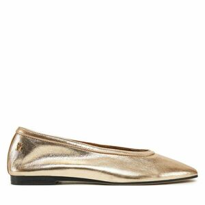 Balerina Tommy Hilfiger Soft Metal Lthr Ballerina No Bow FW0FW08601 Arany kép