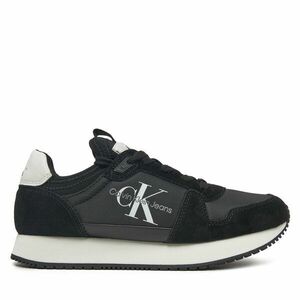 Sportcipők Calvin Klein Jeans Runner Sock Laceup Ny-Lth W YW0YW00840 Fekete kép