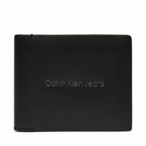 Nagyméretű férfi pénztárca Calvin Klein Jeans Logo Print Bifold Id K50K512063 Fekete kép