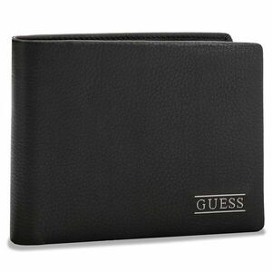 Nagyméretű férfi pénztárca Guess New Boston Flat Billfold SM2511 LEA27 Fekete kép