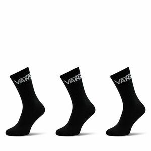 3 pár hosszú szárú férfi zokni Vans Classic Crew VN000F0XBLK1 Fekete kép