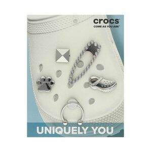 Cipő dekoráció Crocs 10009508 Elevated Silver Sport 5-PACK Ezüst kép