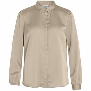 Blúzok Vila Noos Ellette Satin Shirt - Cement kép