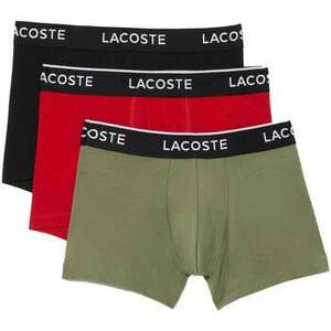 Boxerek Lacoste 3 Pack Cotton Stretch Trunks Khaki Green/Red/Black kép