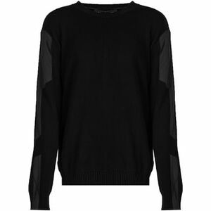 Pulóverek Les Hommes LKK112 603A | Classic Fit Jumper with Nylon Detail on Sleeves kép