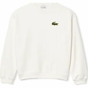 Pulóverek Lacoste Loose Fit Badge Accent Sweatshirt - Blanc kép