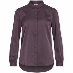 Blúzok Vila Noos Ellette Satin Shirt L/S - Perfect Plum kép