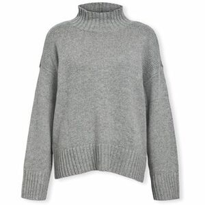 Pulóverek Object Noos Agnes LO Knit - Medium Grey Melange kép