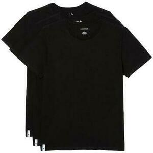 Pólók / Galléros Pólók Lacoste Lounge 3 Pack Plain Stretch Cotton T-Shirts Black kép