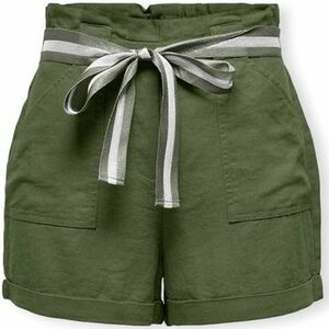 Rövidnadrágok Only Luna Linen Shorts - Olive Green kép