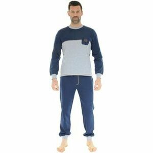 Ruhák Christian Cane PYJAMA LONG JOGGING BLEU DORIAN kép