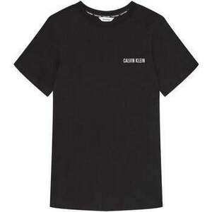 Pólók / Galléros Pólók Calvin Klein Jeans Logo Print Crew T-Shirt Black kép