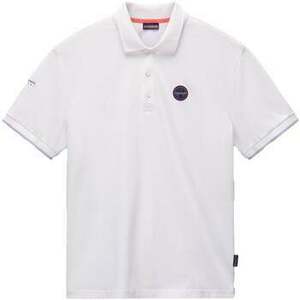 Pólók / Galléros Pólók Napapijri E Badge Polo Shirt White Heron kép