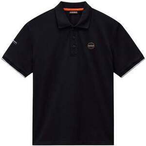 Pólók / Galléros Pólók Napapijri E Badge Polo Shirt Black kép