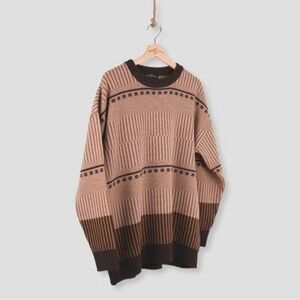 Pulóverek Armazém Das Malhas ARMAZÉM DAS MALHAS Jacquard Knit - Camel kép