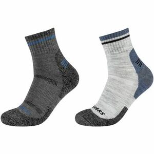 Sport zoknik Skechers 2PPK Men Trail Wool Quarter Socks kép