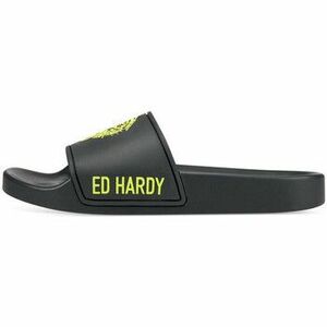 Lábujjközös papucsok Ed Hardy Sexy beast sliders black-fluo yellow kép