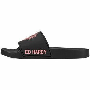 Lábujjközös papucsok Ed Hardy Sexy beast sliders black-fluo red kép