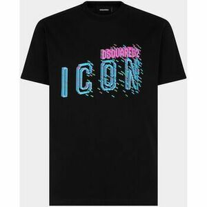 Pulóverek Dsquared T-Shirt Pixeled Icon Cool Fit Tee noir kép