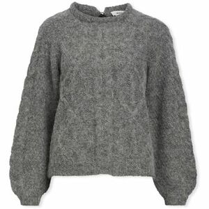 Pulóverek Object Smilla Knit - Medium Grey Melange kép