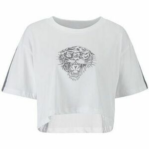 Pólók / Galléros Pólók Ed Hardy Tiger glow crop top white kép