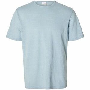 Pólók / Galléros Pólók Selected T-Shirt Bet Linen - Cashmere Blue kép